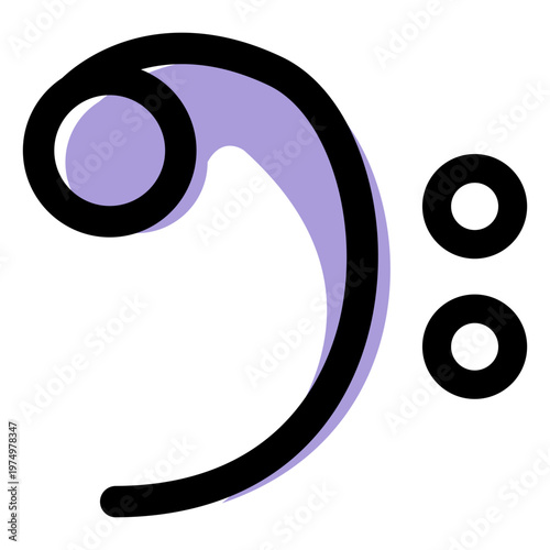 Music bass clef icon