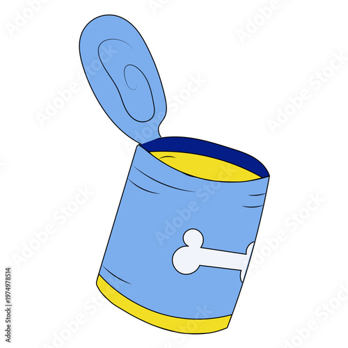 Pet food can illustration