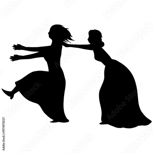 Wedding brides silhouette