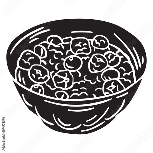 Swiss oatmeal bircher muesli black