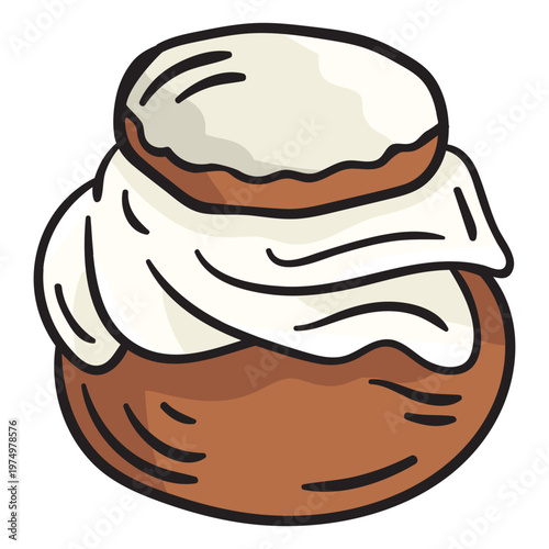 Swedish honey pot traditional illustration