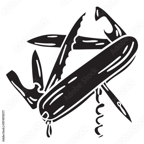 Swiss army knife utility black