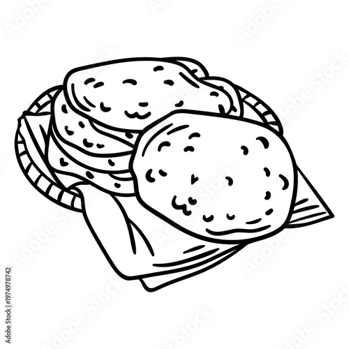 Flatbread pita pitta stroke