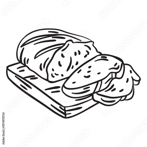Food rye bread board stroke