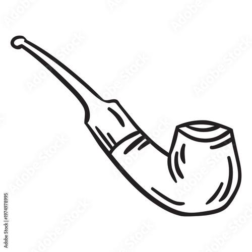 Smoking tobacco pipe stroke