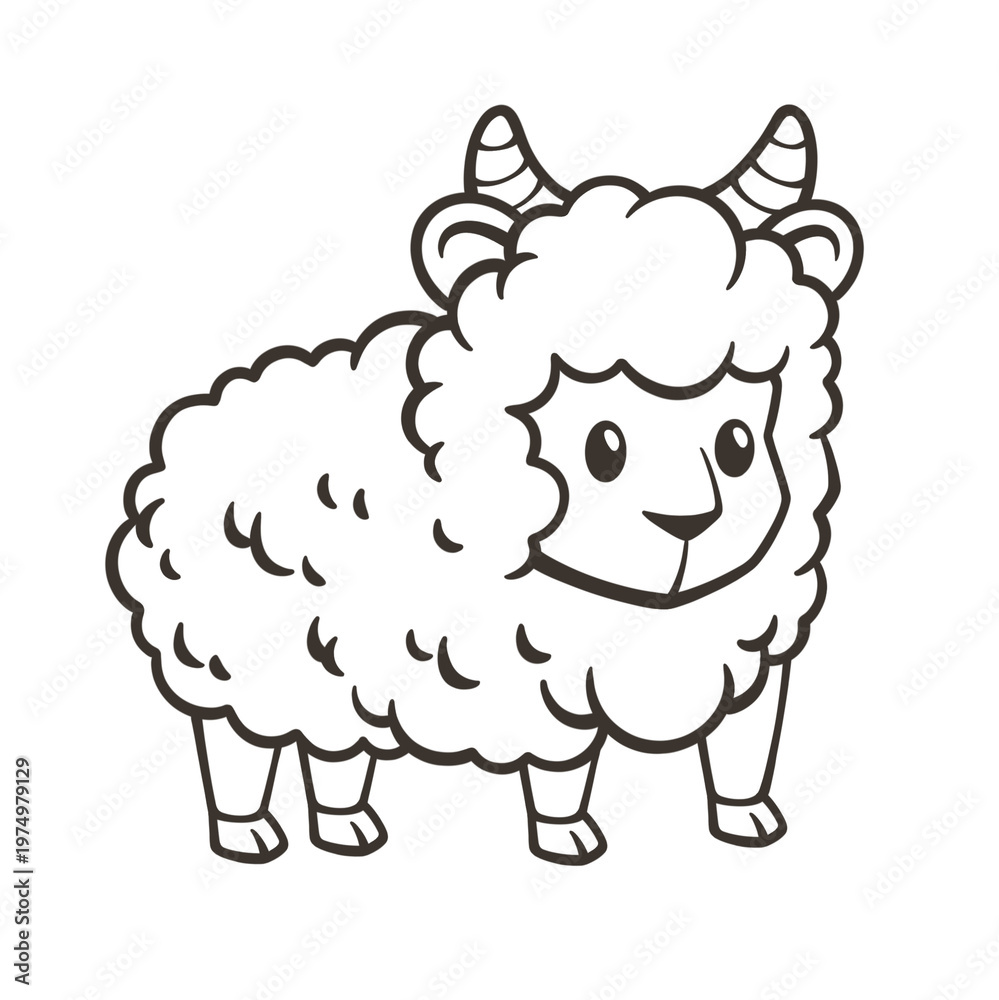 Obraz premium Lamb Eid Al Adha Illustration