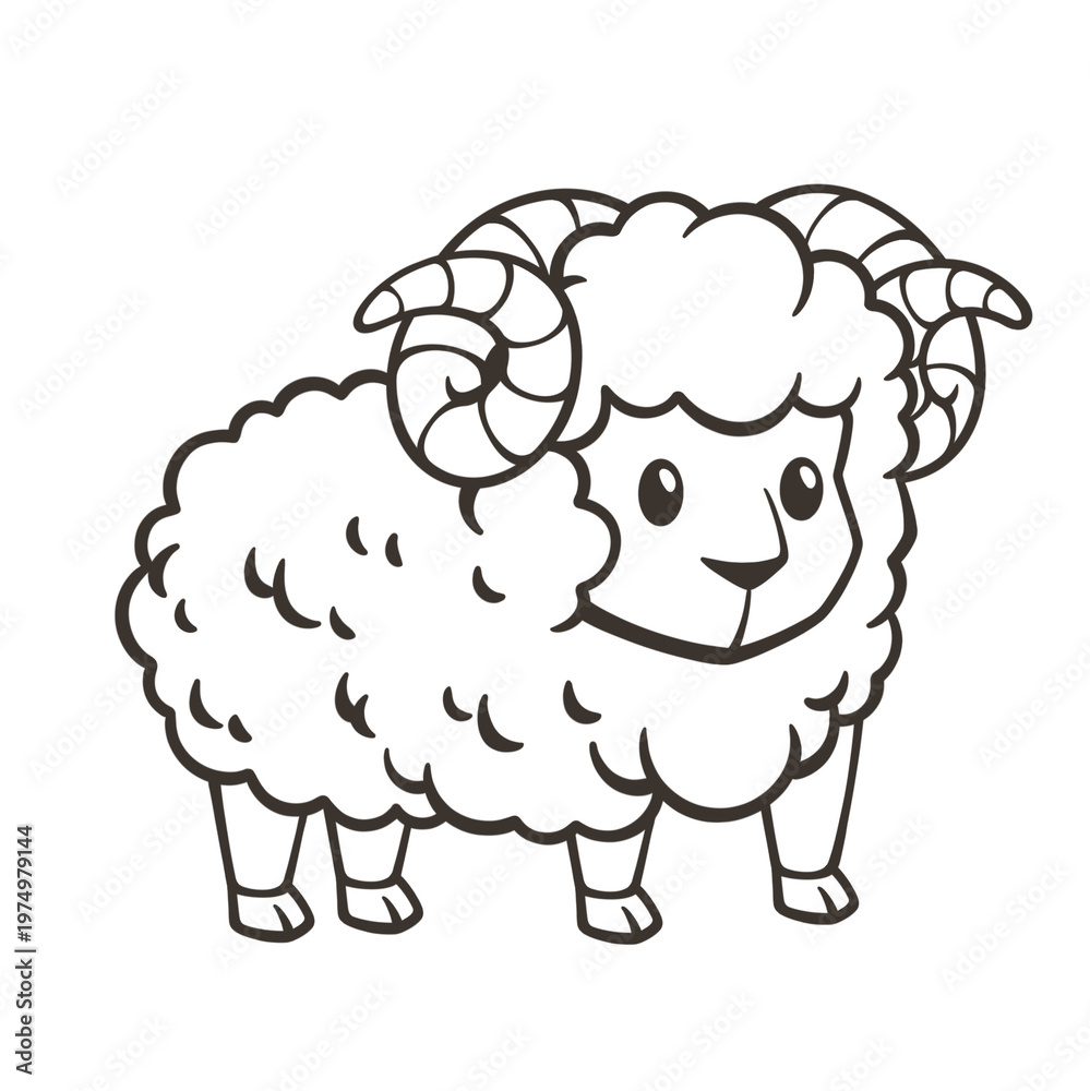 Obraz premium Lamb Eid Al Adha Illustration