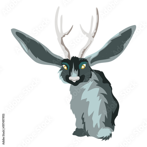 Creature deer rabbit icon