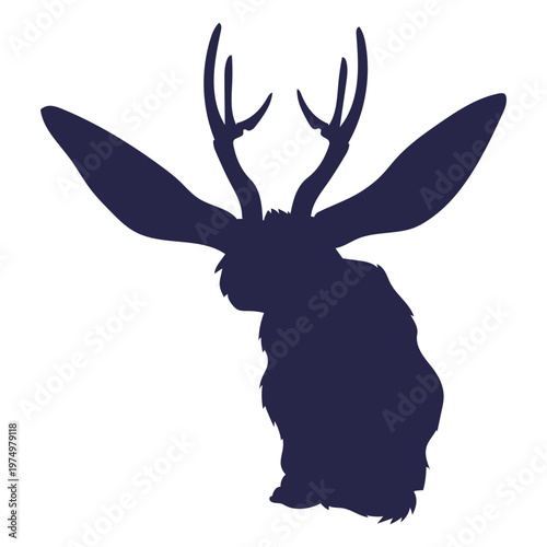Creature deer rabbit silhouette