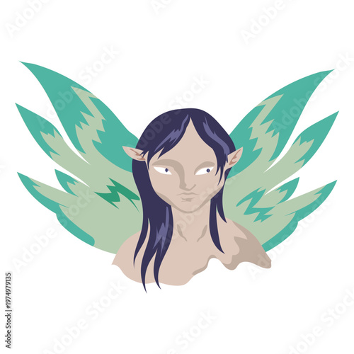 Creature flying female icon