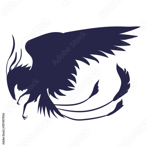 Creature eagle silhouette