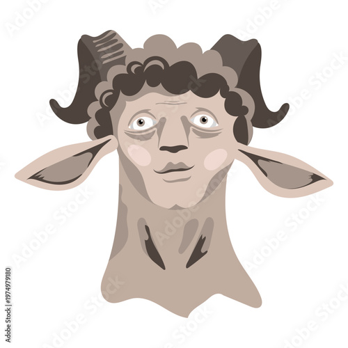 Creature sheep man icon