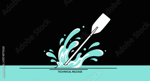 Dynamic Paddle Splash Vector Art Creating Movement And Energy