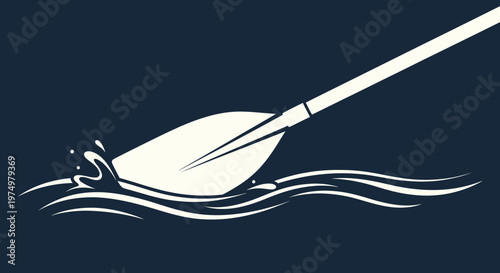 Dynamic Paddle Splashing Through Water Waves Motion Graphic Element