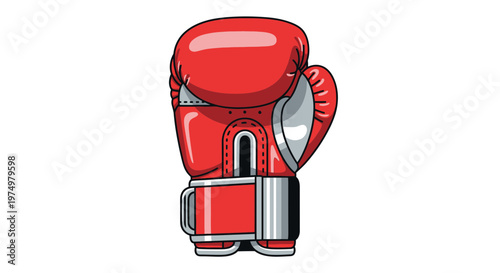 Dynamic Red Boxing Glove Illustration Ready For Action