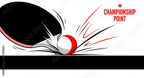 Dynamic Ping Pong Championship Point Graphic Speed Motion Splash