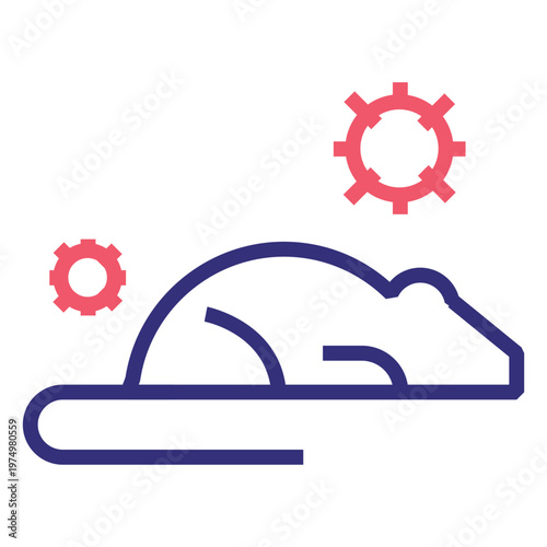 Covid 19 rat stroke icon