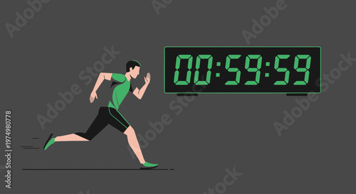 Dynamic Runner Racing Against Time Display