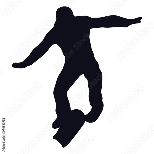 Man skating jump silhouette