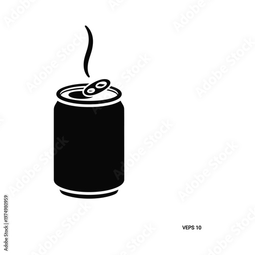 A steaming can with a pulled tab ready to be opened