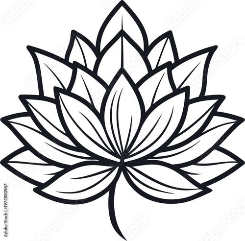 a minimal flower graphic sketch line art drawing