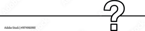 Vector graphic illustration of a question mark symbol on a line