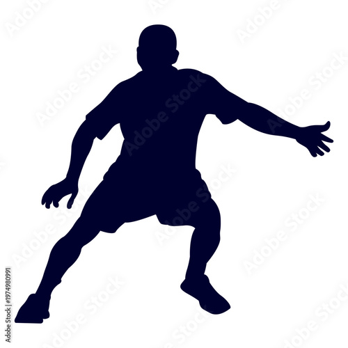 Man handball silhouette
