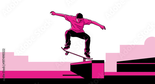Dynamic Skateboarder Executes A Thrilling Aerial Maneuver With Precision And Style