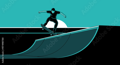 Dynamic Skateboarder Captures Aerial Motion Mid-Trick