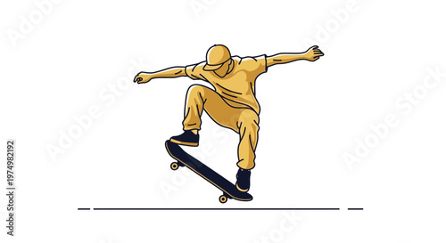 Dynamic Skater Executes Mid-Air Flip With Precision and Style