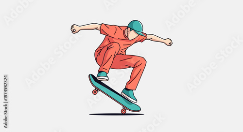 Dynamic Skater Performing An Aerial Trick Captures The Essence Of Urban Sport