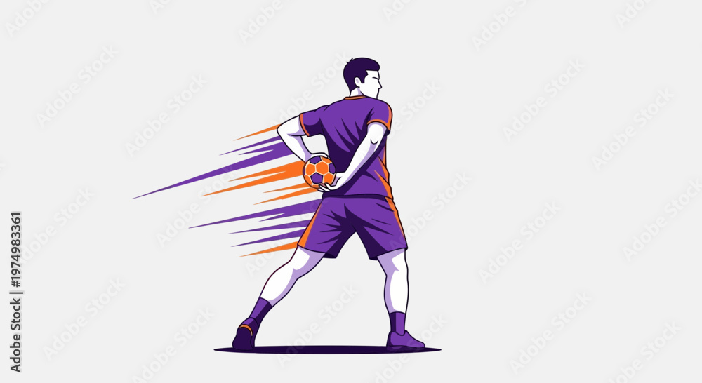 Fototapeta premium Dynamic Soccer Player Captures Energy and Movement