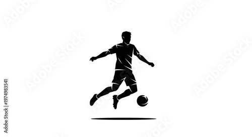 Dynamic Soccer Player Silhouette Artistry In Motion