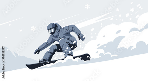 Dynamic Snowboarding Action And Winter Sport Adventure