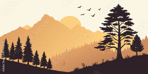 Majestic tree with a house-like trunk standing alone in a landscape