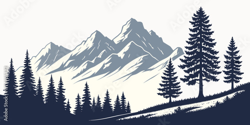 A detailed black and white illustration of a sailing ship on a vast ocean.