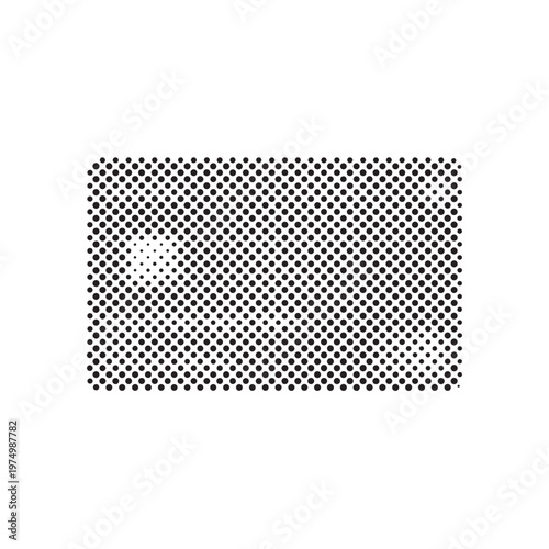Minimalist Credit Card Vector Graphic in Halftone Dotted Design