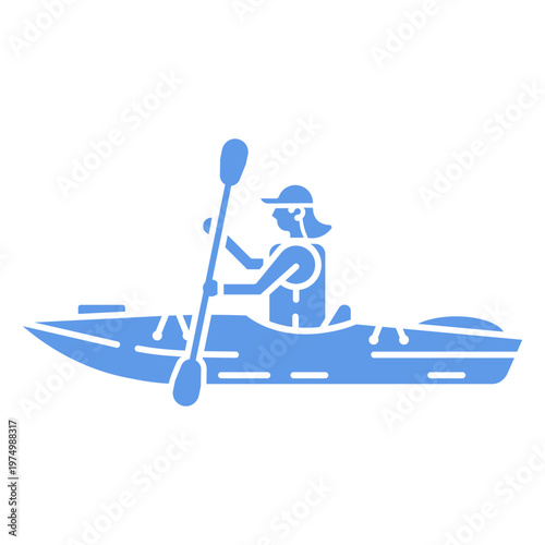 Simple water activity woman people kayak