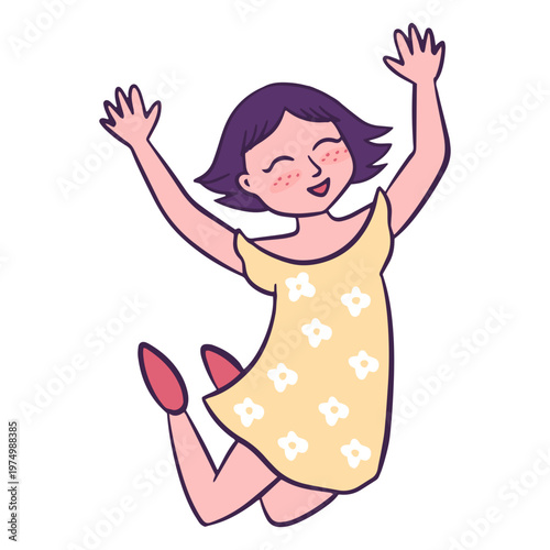 Girl color stroke excited