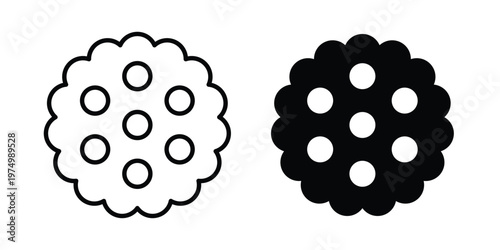 Crackers icon on white background. linear pictogram. Flat symbols