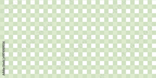 Seamless green gingham checkered pattern background with soft pastel tones. Classic picnic tablecloth style texture, ideal for wallpaper,