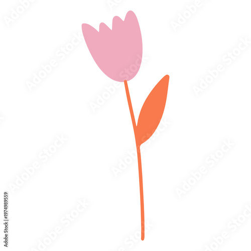 Simple self esteem flat tulip icon
