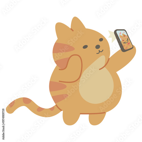 Cute self esteem cat character