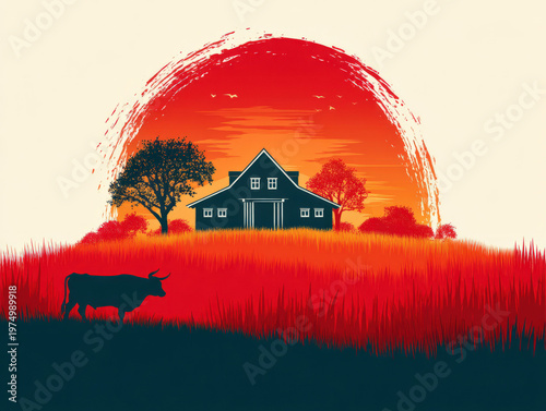 Farm animal symbol design