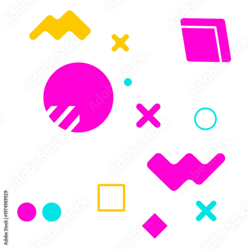 Colorful pattern geometrical shapes