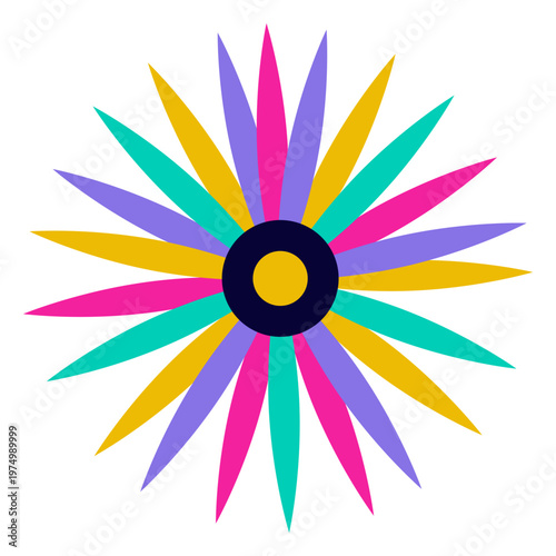 Cinco de mayo peace sun flat icon