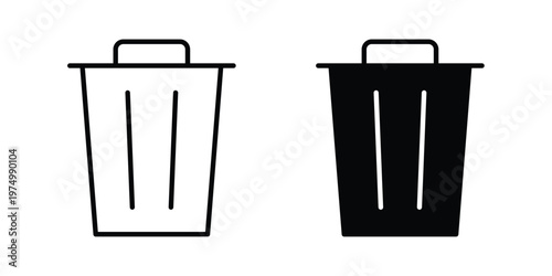 Delete icon on white background. linear pictogram. Flat symbols