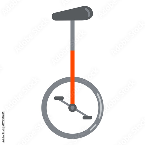 Unicycle flat circus icons
