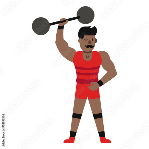 Circus weightlifting man people