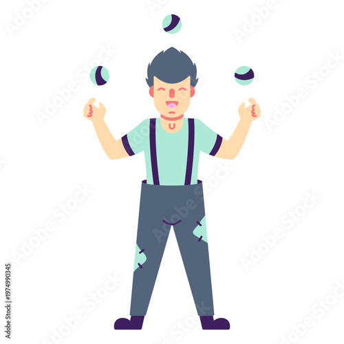 Circus juggler man people